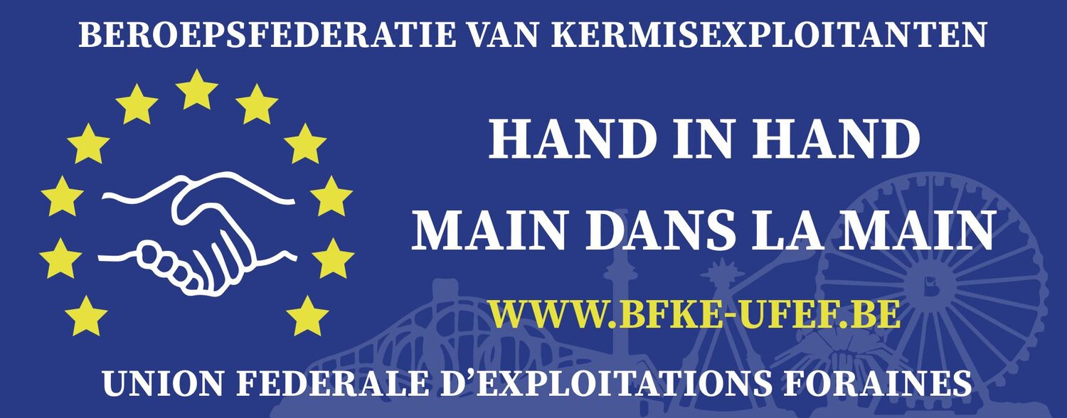 Hand in hand  logo Beroepsfederatie van kermisexploitanten